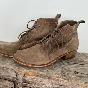 Dolce Vita Brown Suede Lace-Up Booties